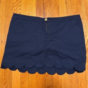 Lilly Pulitzer Navy Skirt with Coral Details